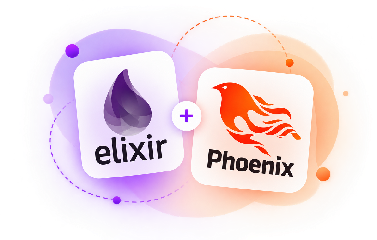 Elixir and Phoenix framework logos